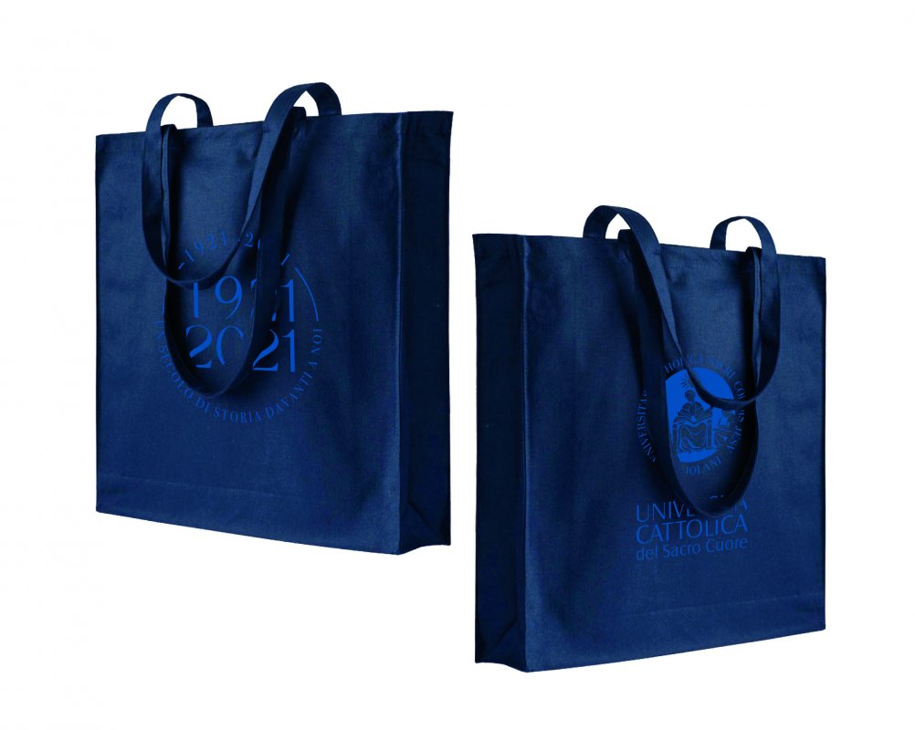 Shopper Soffietto Blu Centenario
