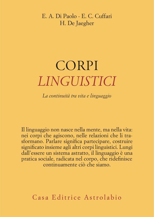 Corpi linguistici. La continuità tra vita e linguaggio
