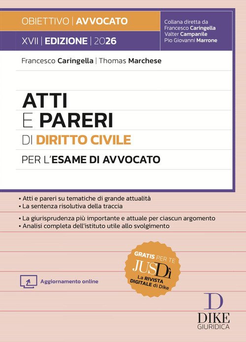 Atti e pareri di diritto civile per l'esame di avvocato 2026
