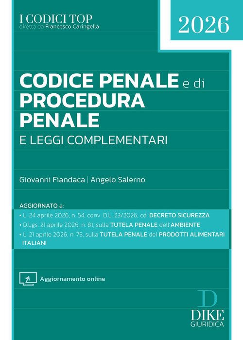Codice penale e di procedura penale e leggi complementari. Top 2026