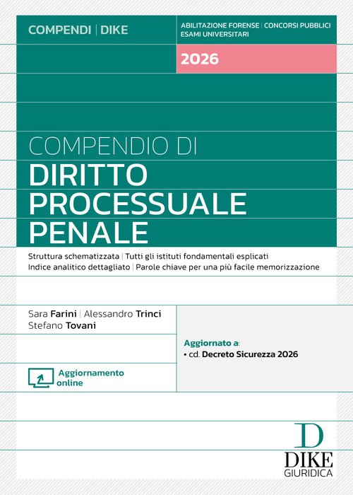 Compendio di diritto processuale penale 2026