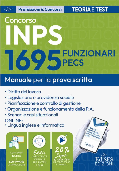 Concorso 1695 Funzionari PECS INPS: manuale prova scritta