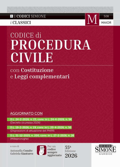 Codice di procedura civile con Costituzione e leggi complementari