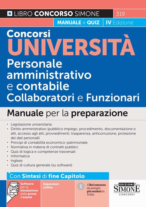 Concorsi Università. Personale amministrativo e contabile. Collaboratori e funzionari. Manuale per la preparazione