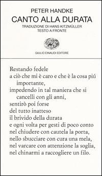 Canto alla durata. Testo tedesco a fronte