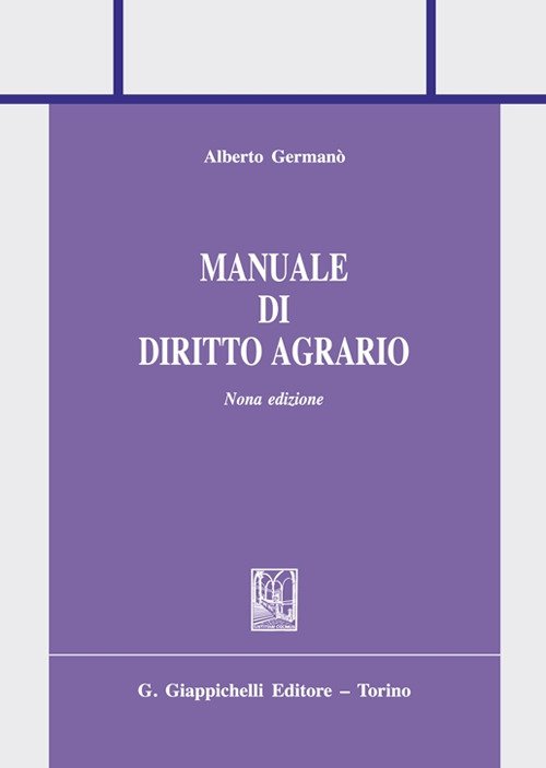 Manuale di diritto agrario
