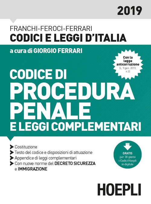 Codice di procedura penale e leggi complementari