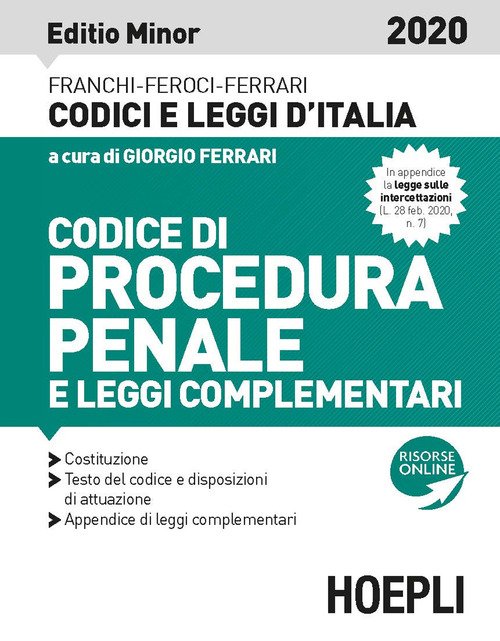 Codice di procedura penale e leggi complementari. Ediz. minore