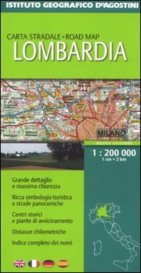 Lombardia 1:200 000. Ediz. Multilingue