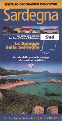 Sardegna. Sud 1:200.000. Le spiagge della Sardegna. Ediz. italiana e inglese