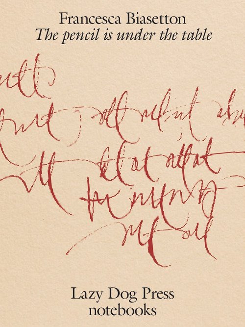 The pencil is under the table