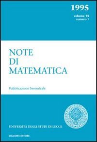 Note di matematica. Vol. 15/1