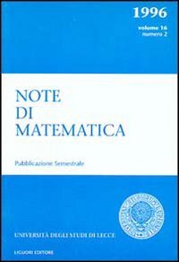 Note di matematica. Vol. 16/2