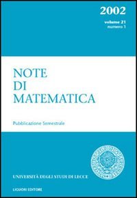 Note di matematica. Vol. 21