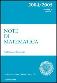 Note di matematica. Vol. 22