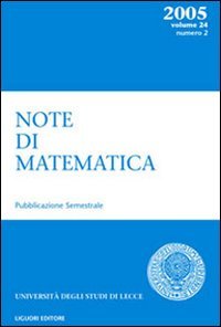 Note di matematica. Vol. 24/2