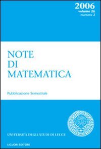 Note di matematica. Vol. 26/2