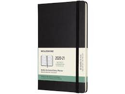 18 Months, Weekly, Horizontal. Large, Hard Cover, Black
