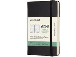 18 Months, Weekly, Horizontal. Pocket, Hard Cover, Black