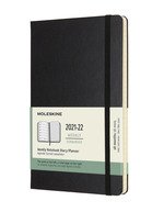 18 Months, Weekly Notebook. Large, Hard Cover, Black