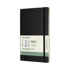 18 Months, Weekly Notebook. Large, Soft Cover, Black
