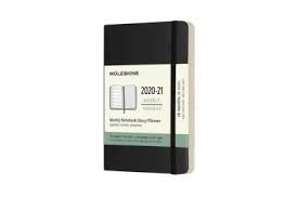 18 Months, Weekly Notebook. Pocket, Soft Cover, Black