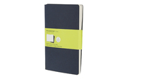 Set 3 Quaderni A Pagine Bianche. Large. Copertina Blu Navy