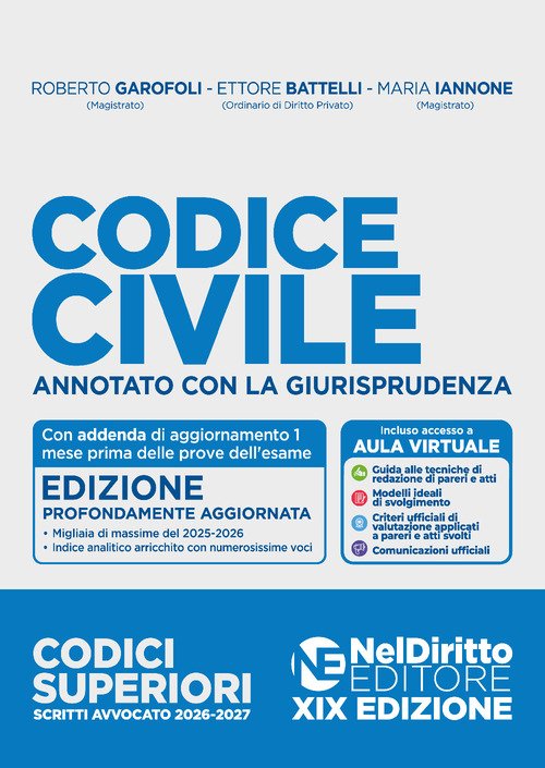 Codice Civile annotato 2026-2027. Esame avvocato