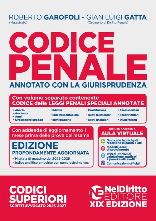 Codice penale annotato con la giurisprudenza 2026-2027. Esame di avvocato