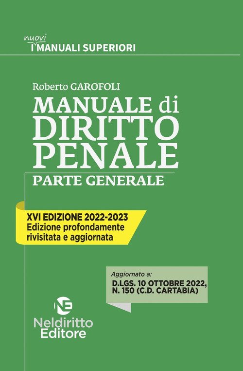 Manuale di diritto penale. Parte generale