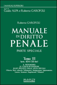 Manuale di diritto penale. Parte speciale