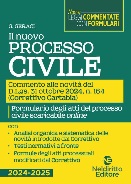 Nuovo processo Civile. Commento alle novità del Decreto Correttivo Cartabia D.Lgs. 31 ottobre 2024, n. 164