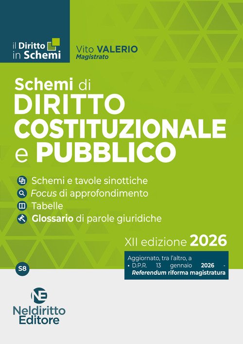 Schemi di diritto costituzionale e pubblico 2026