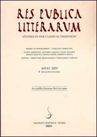 Res Publica Litterarum. Studies In The Classical Tradition