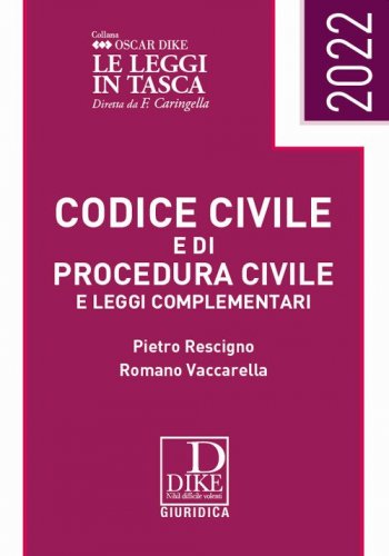 Codice civile e codice di procedura civile e leggi complementari. Ediz. pocket