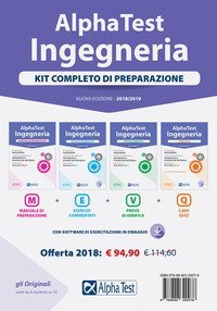 Alpha Test. Ingegneria. Kit completo di preparazione. Manuale di preparazione-Esercizi commentati-Prove di verifica-3800 quiz