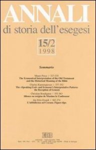 Annali di storia dell'esegesi. Vol. 15/2: 1998. - 1998