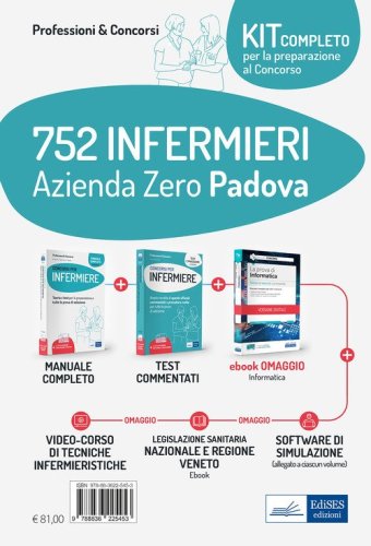 Kit concorso 752 Infermieri Azienda Zero Padova. Volumi per la preparazione completa al concorso