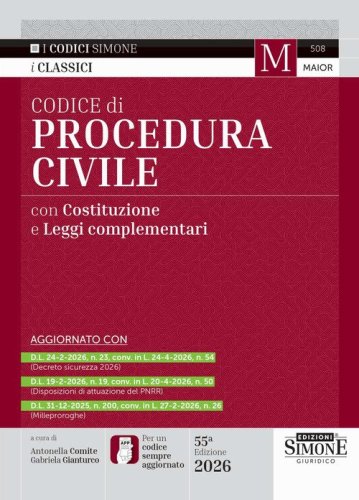 Codice di procedura civile con Costituzione e leggi complementari