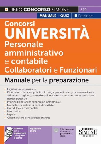 Concorsi Università. Personale amministrativo e contabile (categorie C e D). Collaboratori e funzionari. Manuale per la preparazione
