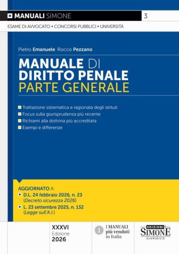 Manuale di diritto penale. Parte generale