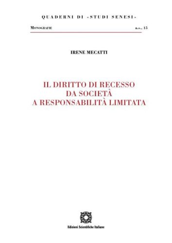 Il diritto di recesso da società a responsabilità limitata