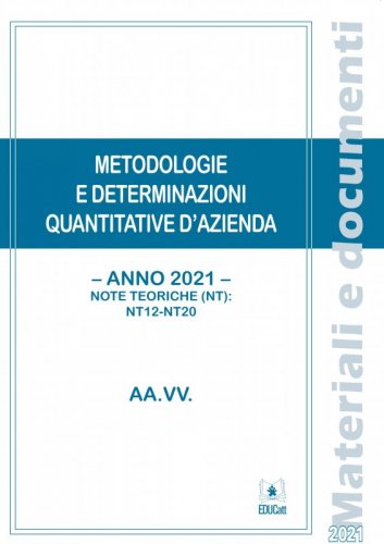 Metodologie E Determinazioni Quantitative D`azienda Nt12nt20