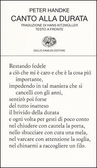 Canto alla durata. Testo tedesco a fronte