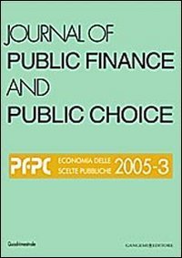 Journal of public finance and public choice. Economia delle scelte pubbliche (2005). Ediz. illustrata. Vol. 3