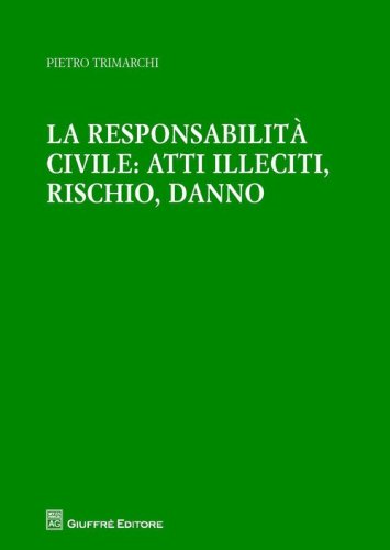 La responsabilit&agrave; civile: atti illeciti, rischio, danno