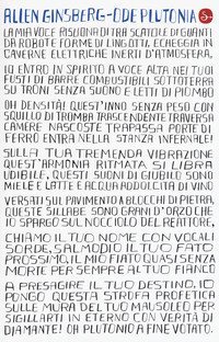 Ode plutonia. Poesie 1977-1980. Testo inglese a fronte