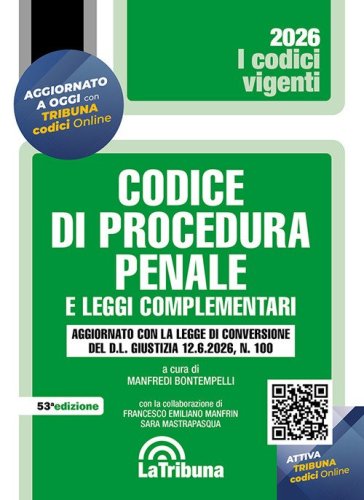 Codice di procedura penale e leggi complementari 2026
