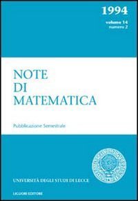 Note di matematica. Vol. 14/2