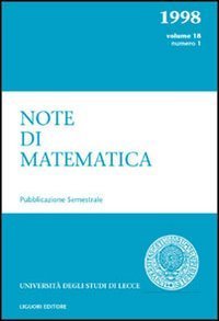 Note di matematica. Vol. 18/1